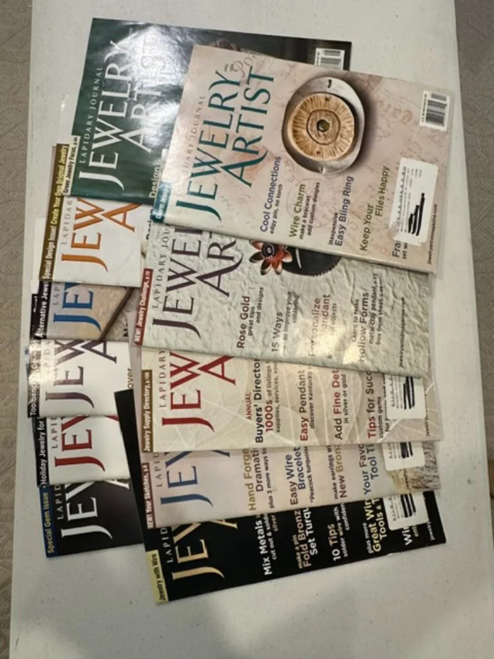 Lot of ELEVEN (11) Issues-Jewelry Artist Lapidary Journal 2008-2009